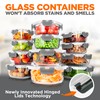 SereneLife 24-Piece Glass Food Storage Containers Set – 12 Multi-Sized