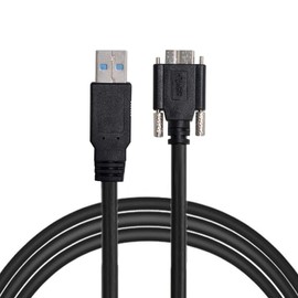 Chenyang 15フィート 5m USB 3.0 Aタイプケーブル オス-マイクロUSB 3.0 Bオス マウントパネルネジ付き カメラディスク用