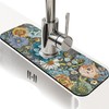 Faucet Fast Absorbent Pad - Chromatic Blooms And Butterfly ,