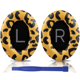 SOULWIT Earpads Replacement for Bose QuietComfort 45 (QC45)/QuietComfort SE (QC SE)/New Quiet Comfort Wireless Over-Ear Headphones, Ear Pads Cushions with Softer Protein Leather - Tiger Stripes