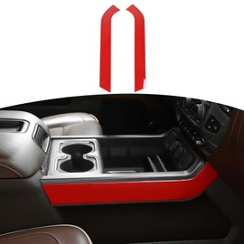 RT-TCZ for Silverado Center Console Organizer Tray Side Panel Trim Cover for Chevy Silverado GMC Sierra 2014-2018 Red Interior Accessories 2pcs