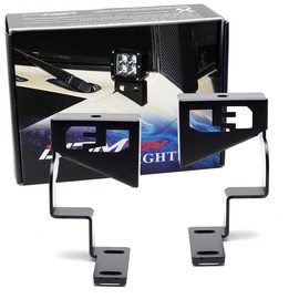 iJDMTOY Heavy Duty Steel Constructed Front of Windshield Hood Mount LED Ditch Light Bracket Hardware Compatible with Toyota 2007-2014 FJ Cruiser