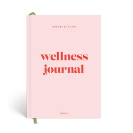 Papier Daily Wellness Journal Diary - Baby Pink, 8.46" L x 6.02" W | Hardback Cover Wellbeing, Gratitude & Mindset Diary for Personal Growth, Mindfulness & Reflection | Track Goals, Sleep & Lifestyle