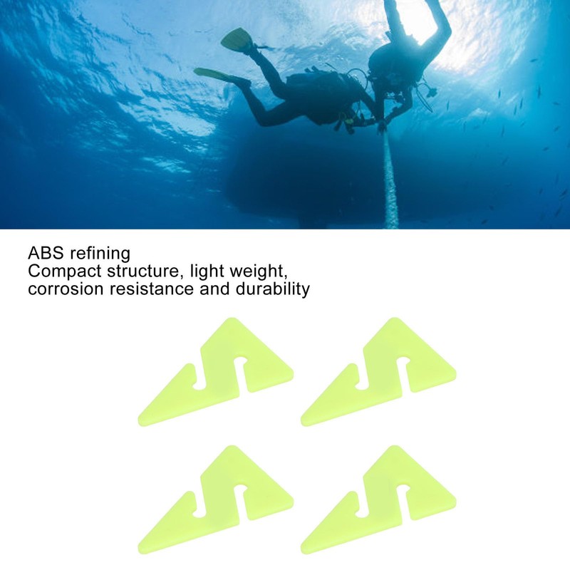 Alomejor Dive Line Marker Triangular Fluorescent Yellow for Cave and
