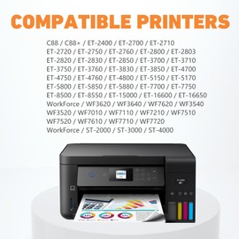 hehua Sublimation Ink Auto Refill Bottles 502 Compatible for Eco-Tank ET-2400 ET-2720 ET-2760 ET-4760 ET-4800 ET-2800 ET-2803 ET-2850 ET-15000 ET-8550 Printers Heat Press Transfer on Mugs T-Shirts