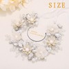 IYOU Flower Princess Headpiece Silver Sparkly Crystal Hair Dress Pearl