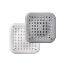 2 Packs Hair Catcher, Square Drain Cover for Shower Silicone Hair Stopper with Suction Cup, Easy to Install Suit for Kitchen Bathroom and Bathtub