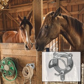 Pack of 4 Bridle Holders, Horse Bridle Holder, Horse Accessories, Saddle Holder, Horse Bridle Holder, Metal Bridle Holder, Hook Horse Tack, Horse Halter Hanger for Hob Horses, Silver