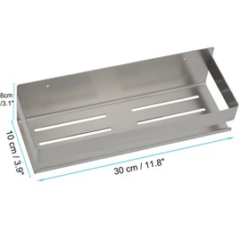 Womamny Shower Shelf No Drilling Shower Basket Stainless Steel 30 cm Shampoo Holder for Shower Drain Channel Sturdy Wall Shelf Bathroom Shelf