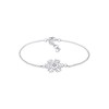 Elli Bracelet Ladies Snowflake Pendant Playful with Crystal in 925