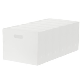 PATIKIL Foldable Scrapbook Paper Holder, 6 Pcs 10 x 12 Inch Scrapbook Paper Storage Organizer Plastic File Organizer for Scrapbook Paper Kraft Paper Cardstock Magazines Home Office, White