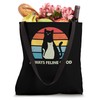 Always Feline Good Cat Lover Positivity Kitten Tote Bag