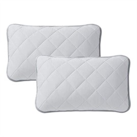 Cool Pillow Pad, Set of 2, Cooling Sensation, Pillow Pad, Washable, Washable, Quick Drying, Antibacterial, Deodorizing Treatment (Light Gray, 19.7 x 27.6 inches (50 x 70 cm), Set of 2