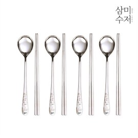 Moomin The Kitchen Shop Razor Family Cutlery Set 4P / 무민 더키친 샵 레이져 가족 수저세트 4P