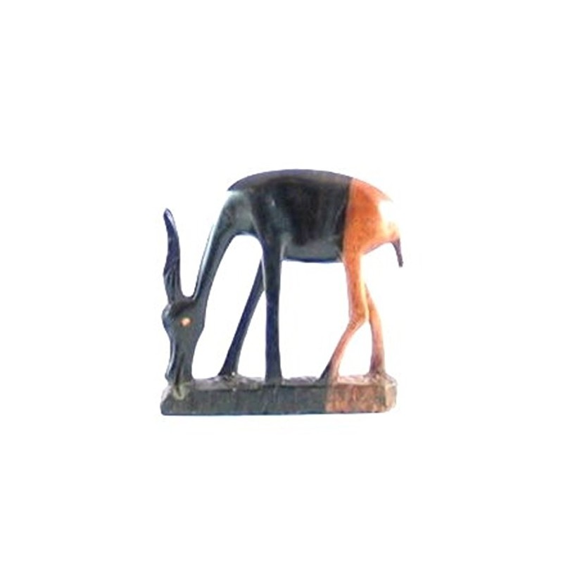 Gazelle carving in Ebony wood 8 cm - Single or