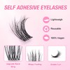 Self-Adhesive Cluster Eyelash Extensions with Bottom Lashes Fluffy Lash Clusters