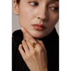 Jana Winkle Stainless Steel Ball Adjustable Rings Women Statement Gold