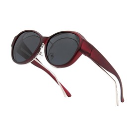 YAMEIZE Vintage Polarized Round Wear Over - Sunglasses - For Men Women Trendy Anti Glare UV400 Protection Rectangle Wear Over Eyewear Driving