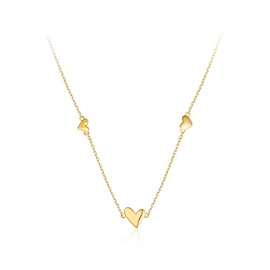 LAXPICOL Gold Necklaces For Women, S925 Sterling Silver Necklaces For Women, Adjustable Gold Necklace Heart Necklaces Jewellery Gifts For Women/Her/Mum