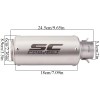 Unbranded Slip-on 51mm 2" Universal Motorcycle Exhaust Muffler Pipe Tail