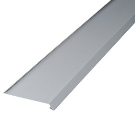 INEFA Roof Strip for Gutter, Double-Sided Edged, 2 m, Grey Gutter Hinge with Water Fold, Made of PVC-U, Gutter Accessories, Made in Germany