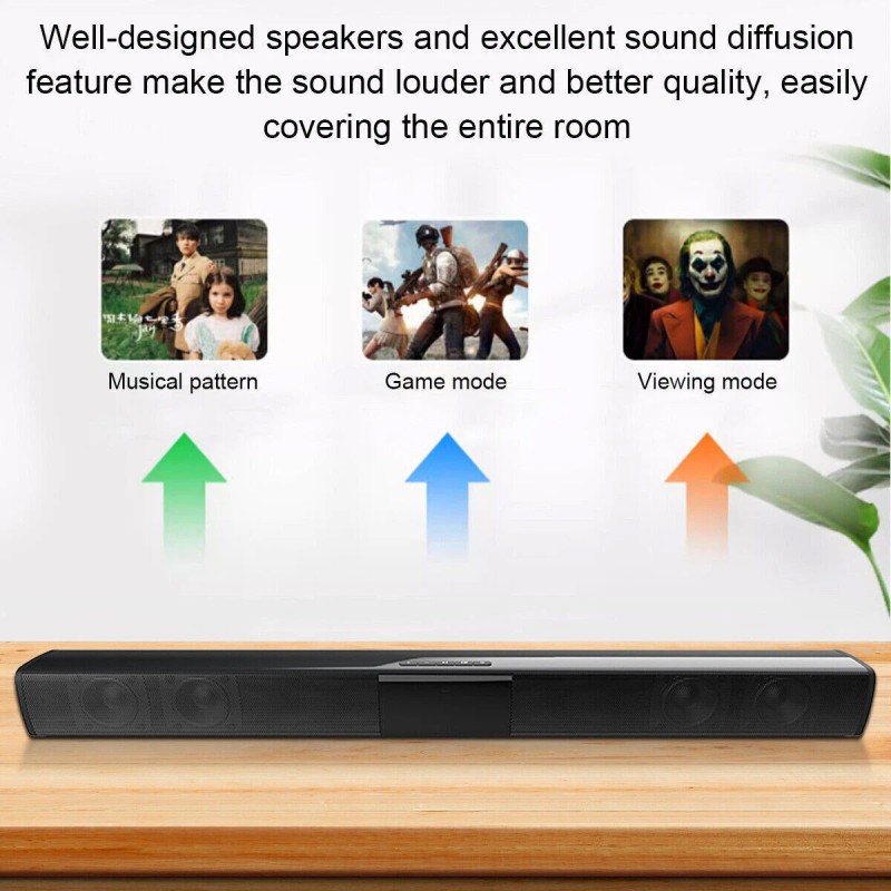 Universal Surround Sound Bar Wireless Bluetooth Stereo Speakers TV Home