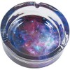 6.0" Extra Large Galaxy Glass Ashtray, Perfect for Smoking Lounges,