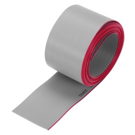 MECCANIXITY 28AWG IDC Wire Flat Ribbon Cable 2m/6.6ft Length 1mm Pitch 40 Pin Gray for JTAG/ISP Connecting