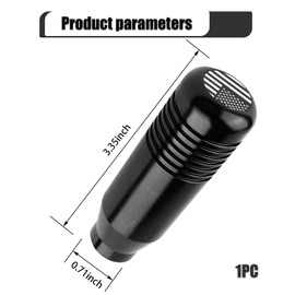 Polcatay Shifter Knob, Weighted Anti-slip Stripes Comfort Grip, American Flag Decoration Alloy Rust-proof Gear Lever with 8 mm 10 mm 12 mm Adapter, for Most Manual Cars Trucks Accessories (Black)