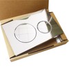 Bright Silver Dual-Flush Actuator Plate for Geberit Concealed Cisterns Compatible