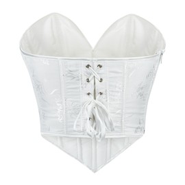 Alivila.Y Fashion Womens Sweetheart Vintage Renaissance Corset Shapewear Top Bustier 22109A-White-S