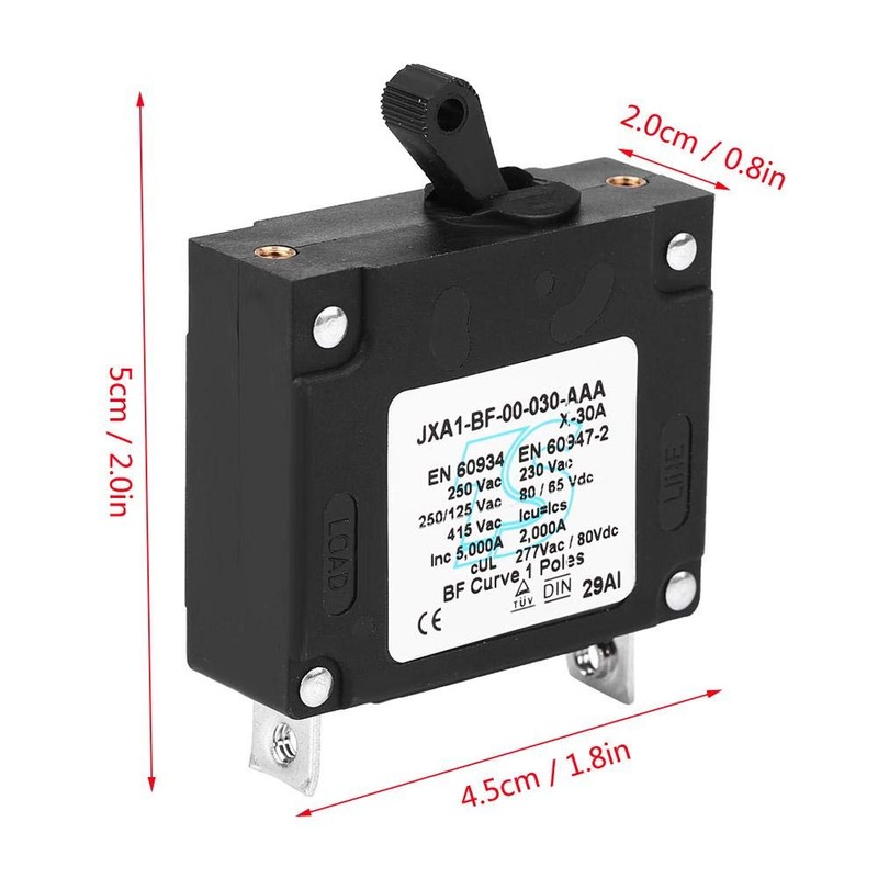 Circuit Breaker, DC/AC Manual ON/Off Toggle Reset Switch Safety Mini