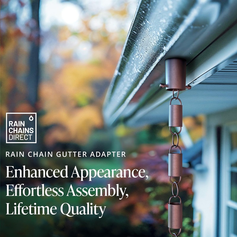 Rain Chains Direct - Rain Chain Gutter Adapter/Installer in Pure