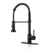 DJS Kitchen Faucets with Pull Down Sprayer Matte Black -