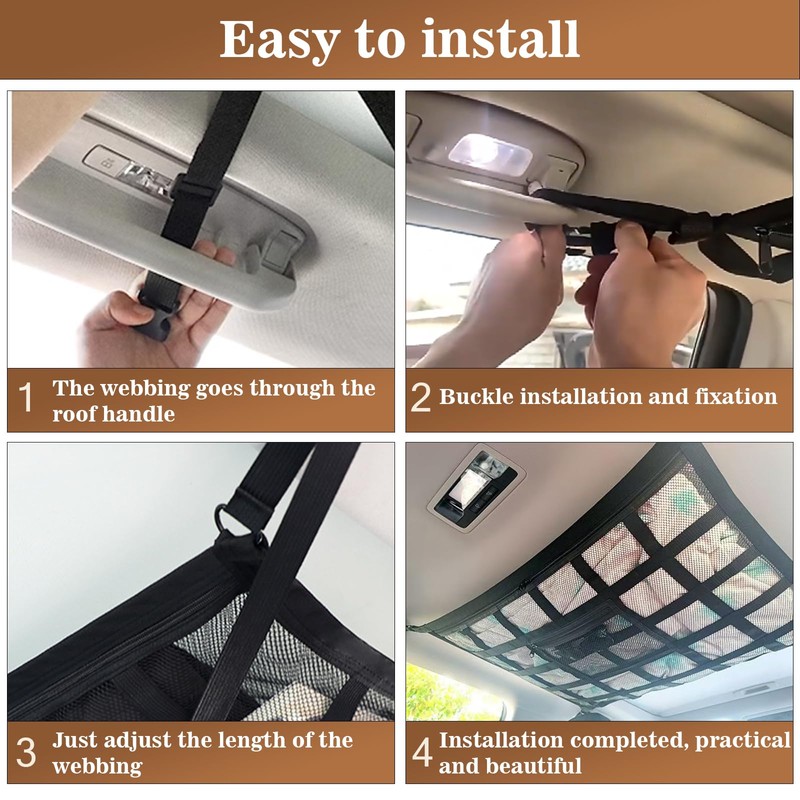 Dazhtu Car Luggage Net for Storage, 90 x 65 cm