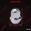 Dtomi Wheel Lug Nut, Nut Wheel M14*1.5-13/16" 21mm Hex, 36mm