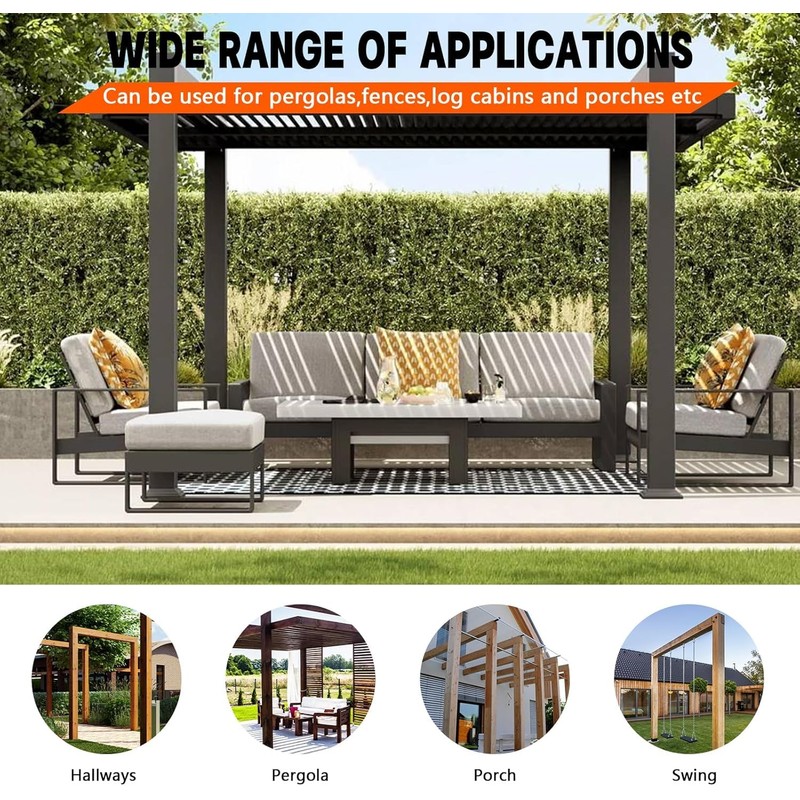 ITeVe.GD Pergola DIY Bracket Kits,2-Way L Shaped Corner Brackets for