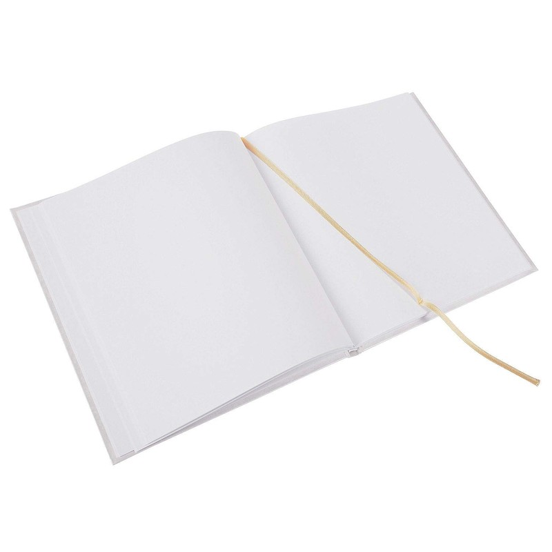 Goldbuch Cuore Gästebuch 23x25cm, 176 weiße Seiten, in Buchform, silberne