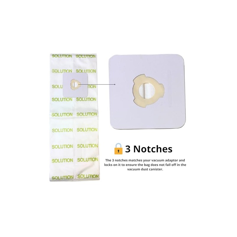 SOL03 Central Vacuum HEPA Bags (3-Pack) - TDSAC03C TDSAC03M Replacement