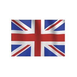 2 x 3D Style Union Jack Car Le Mans Sticker Printed Vinyl Label 72x50mm Each
