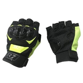R7 RACING Guantes Vel Amarillo FLUORECENTE R7-3 (Large)
