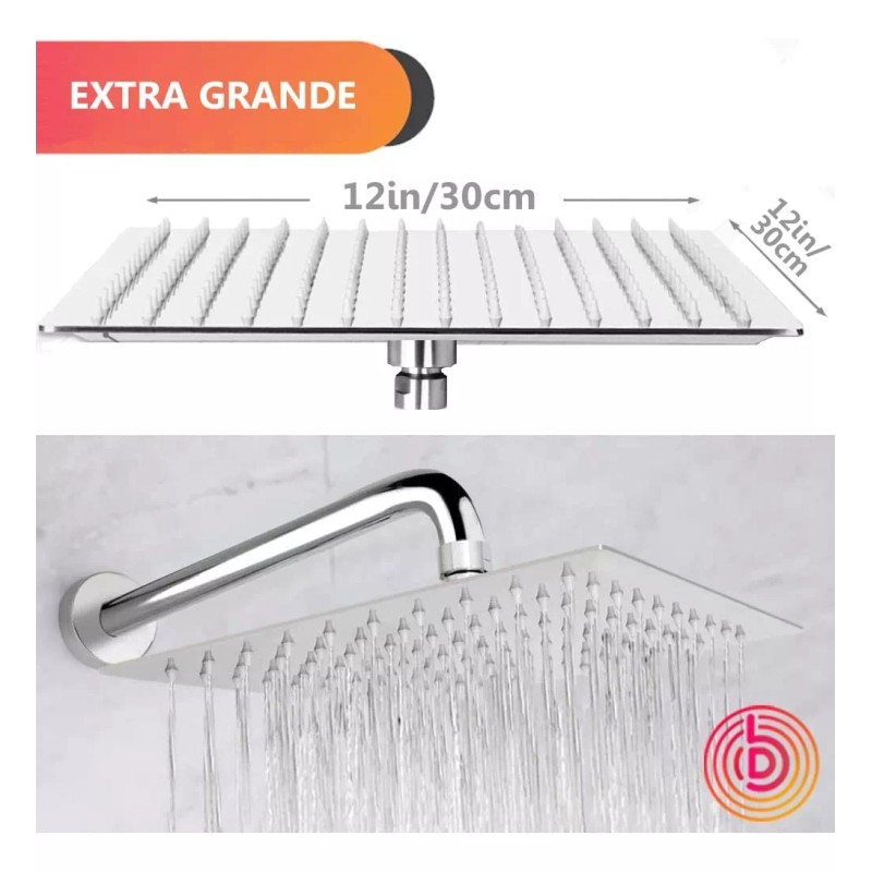 BALULAA 30 Cm Cabezal De Ducha Lluvia Regadera Alta Presion