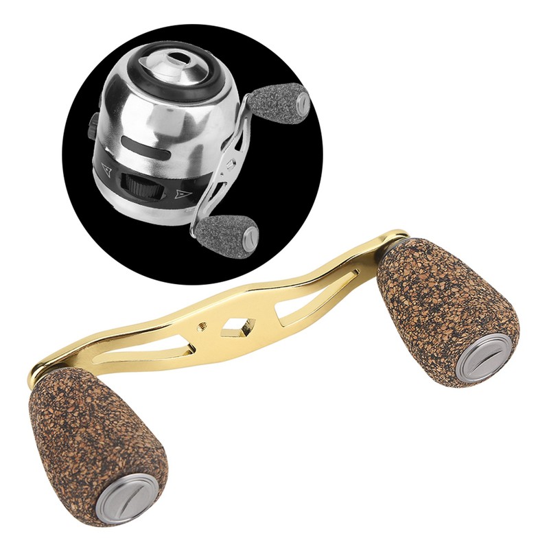 Fishing Reel Handle Wood Knob Carbon Fiber Frame with Fittings
