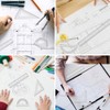 Plastic Clear Ruler Math Set-4 12 Inch 6 Inch Transparent