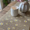 Luck and Luck Daisy Hessian Table Runner, Easter Party Table