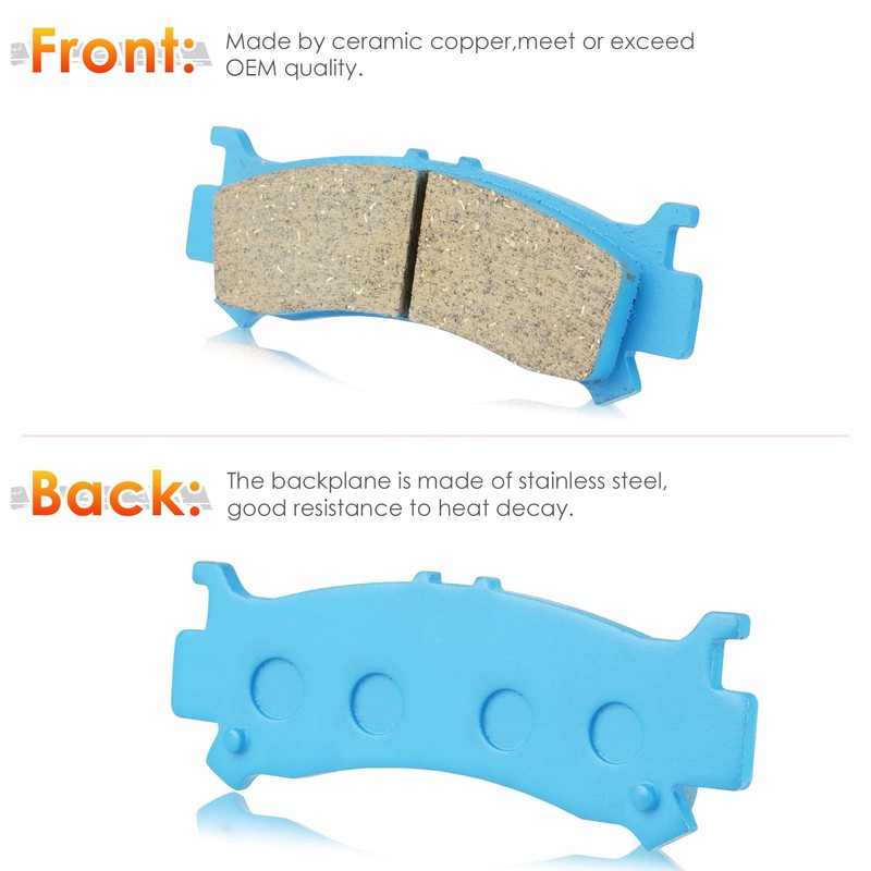Front & Rear Ceramic Brake Pad Set for Honda Talon