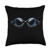 Swimming Goggles Vector swimmer Throw Pillow