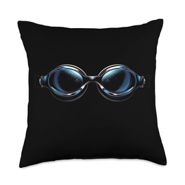Swimming Goggles Vector swimmer Throw Pillow