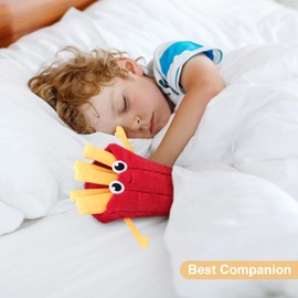 SuzziPals Heatable & Coolable French Fries Plush, Microwavable Heating Pad Stuffed Animal, Cute Plushies Heating Pads for Cramps & Pain, French Fries Plush Toys for Anxiety, French Fries Gifts