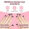 NOVO OVO Black French Tip Short Duck Nail Tips, BABY